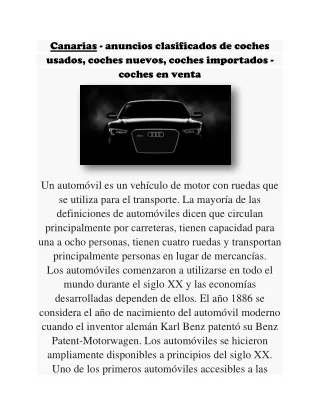 Canarias - anuncios clasificados de coches usados, coches nuevos, coches importados - coches en venta-converted