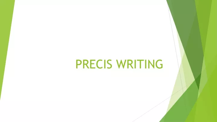 precis writing