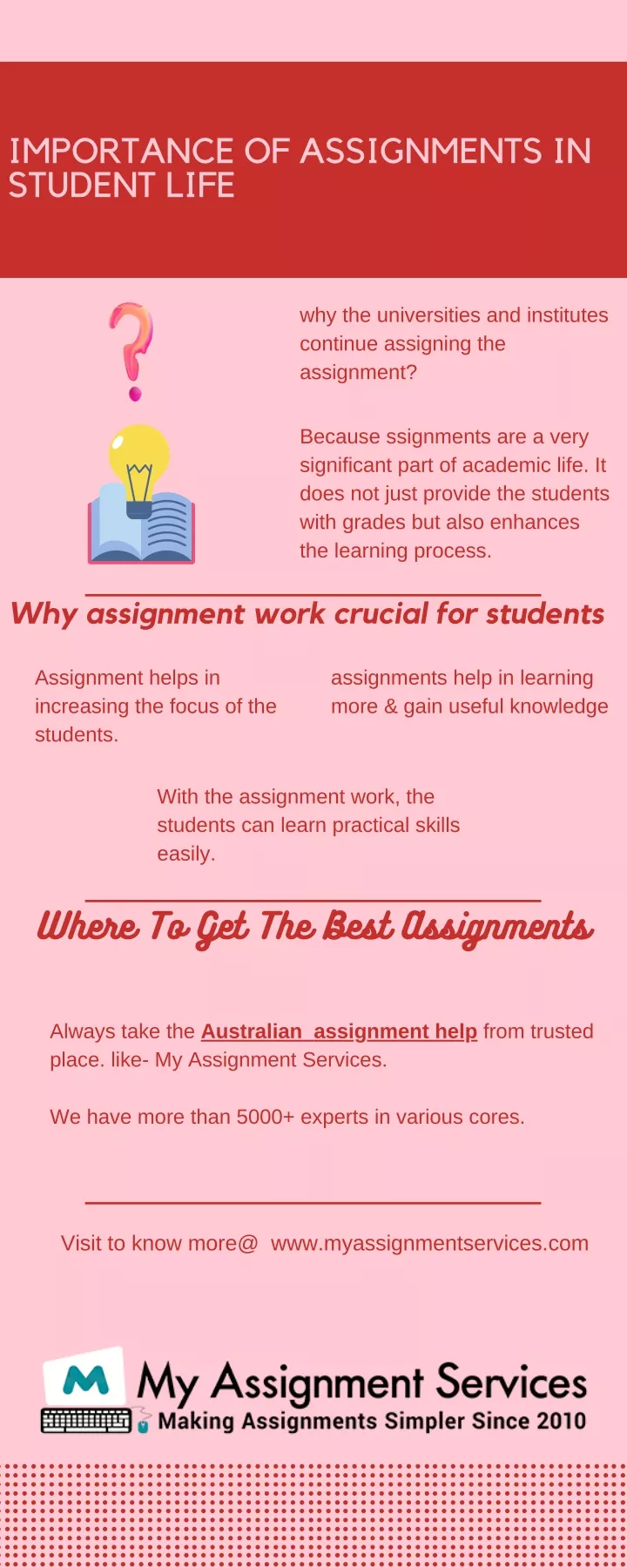 importance of assignments in student life