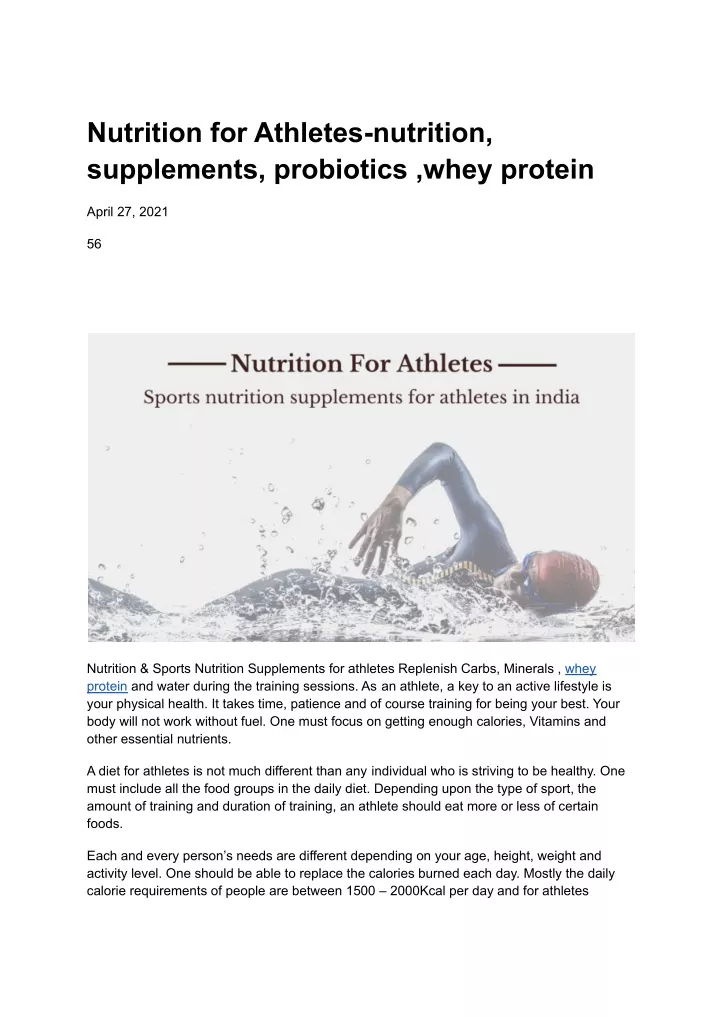 nutrition for athletes nutrition supplements
