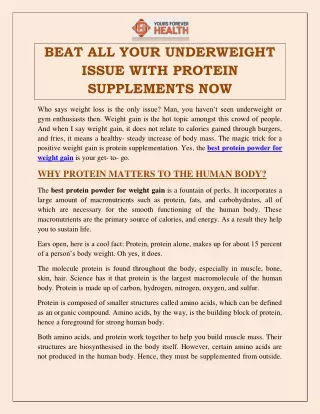 4. BEAT ALL YOUR UNDERWEIGHT ISSUE WITH PROTEIN SUPPLEMENTS NOW (1)