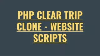 php clear trip clone website scripts
