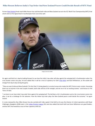 mike hessen believes india s top order