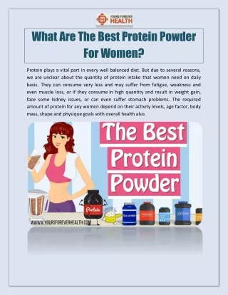 What Are The Best Protein Powder For Women?