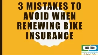 3 Mistakes to Avoid When Renewing Bike Insurance