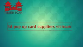 3d pop up card suppliers vietnam