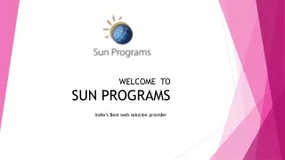 welcome to sun programs