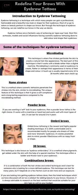 cosmetic tattooing melbourne redefine your brows