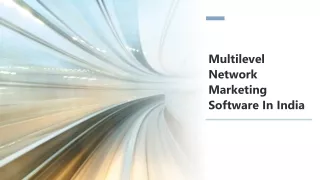Multilevel Network Marketing Software In India