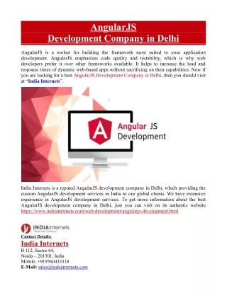 AngularJS Development Company in Delhi