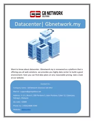 datacenter gbnetwork my