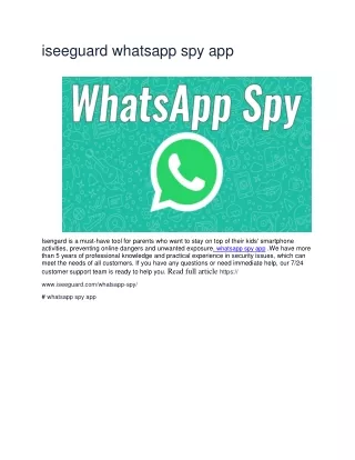 iseeguard whatsapp spy app