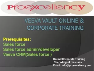 Veeva Vault online & corporate training