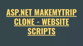 asp net makemytrip clone website scripts