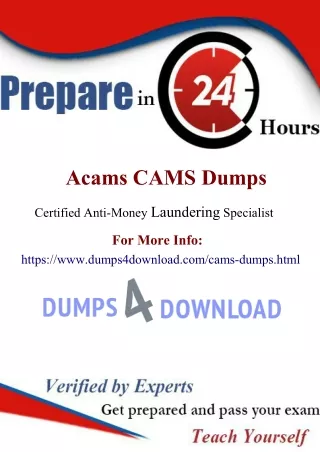 CAMS Dumps - Latest CAMS Practice Exam Questions