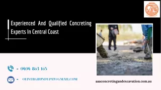 Experienced And Qualified Concreting Experts In Central Coast