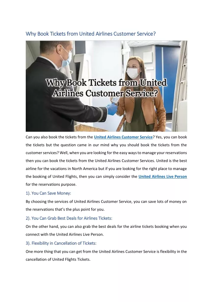 why book tickets from united airlines customer