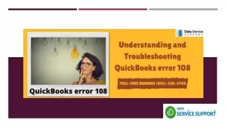 Methods to rectify QuickBooks error 108