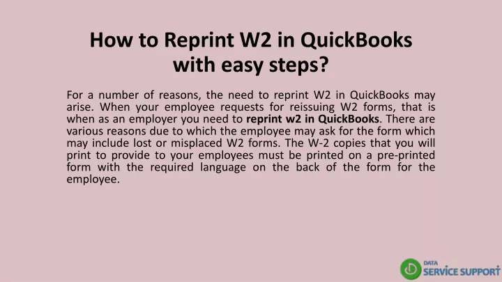 how to reprint w2 in quickbooks with easy steps
