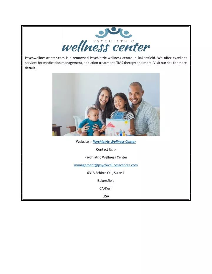 psychwellnesscenter com is a renowned psychiatric