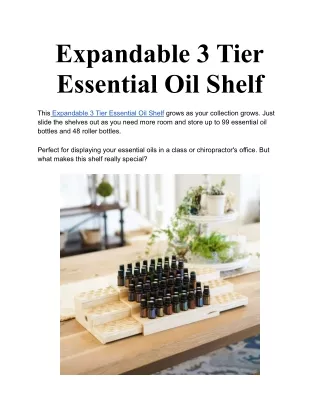 Expandable 3 Tier Essential Oil Shelf