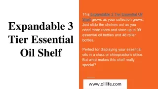Expandable 3 Tier Essential Oil Shelf