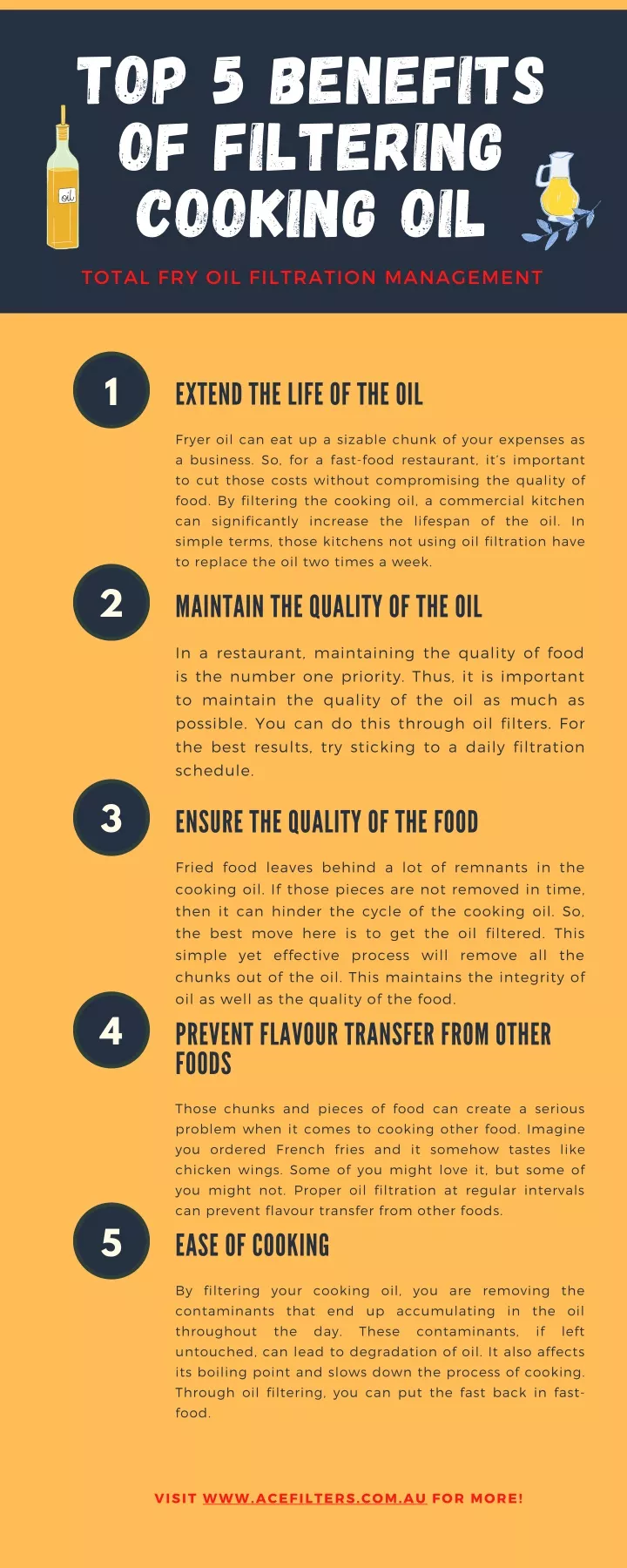 top 5 benefits of filtering cooking oil