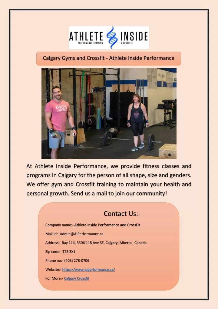 calgary gyms and crossfit athlete inside