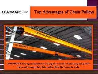 Top Advantages of Chain Pulleys