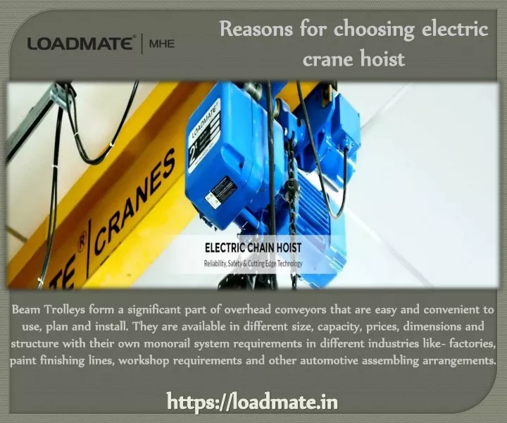 reasons for choosing electric crane hoist