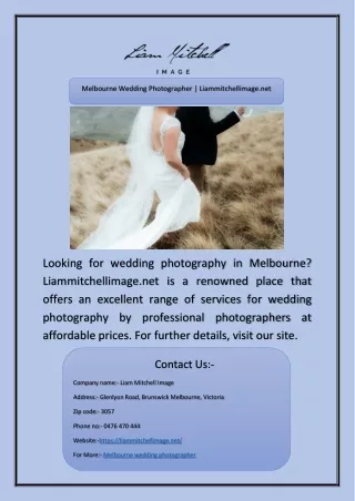 Melbourne Wedding Photographer | Liammitchellimage.net