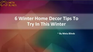 6 Winter Home Decor Tips To Try In This Winter