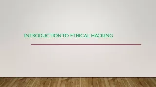 introduction to ethical hacking