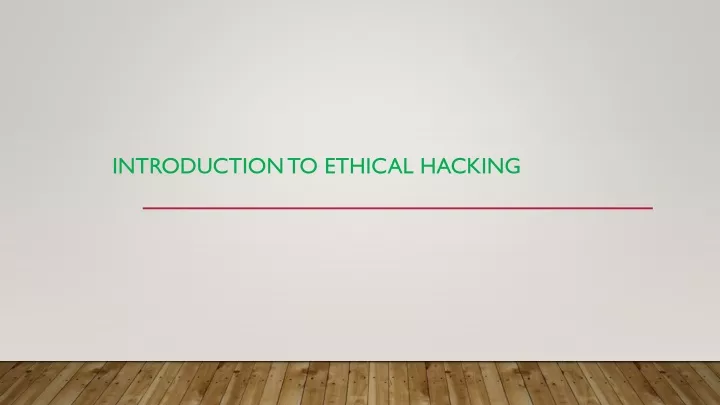 PPT - Introduction To Ethical Hacking PowerPoint Presentation, Free ...