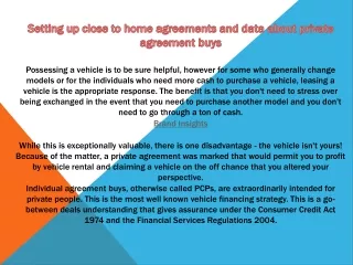 setting up close to home agreements and data