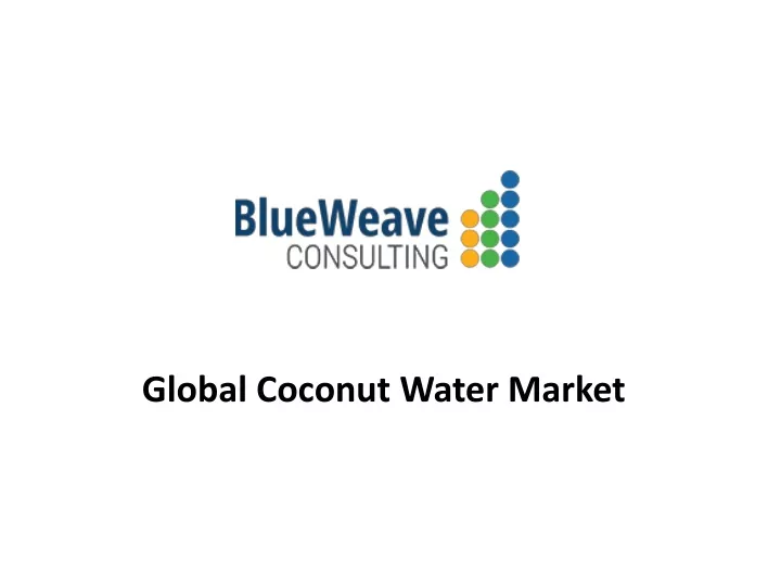 global coconut water market