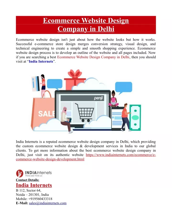 ecommerce website design company in delhi