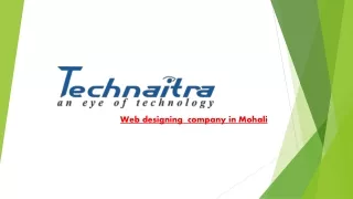 Best Web Designing Company in Mohali- Technaitra