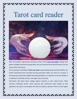 tarot card reader