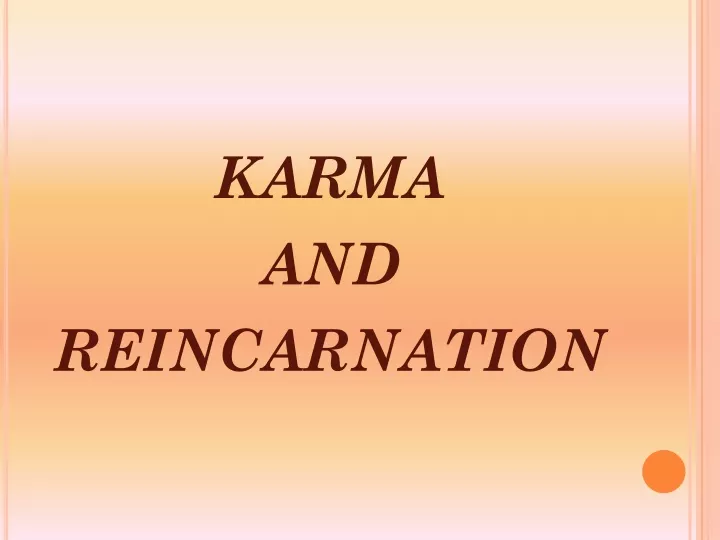 karma and reincarnation