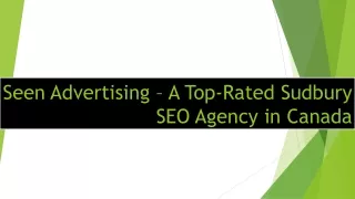 Seen Advertising – A Top-Rated Sudbury SEO Agency in Canada