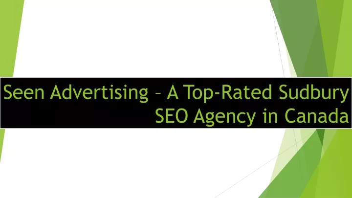 seen advertising a top rated sudbury seo agency in canada