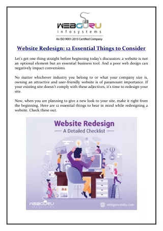 website redesign 12 essential things to consider