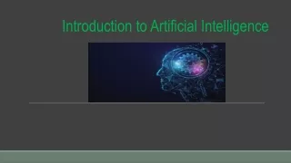 introduction to artificial intelligence