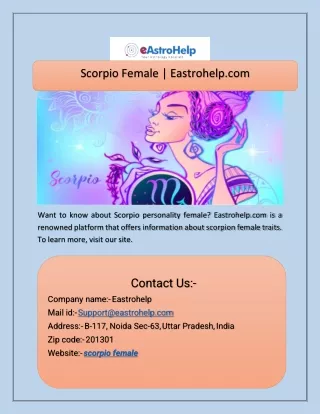 scorpio female eastrohelp com