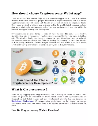 How Should You Plan a Cryptocurrency Development