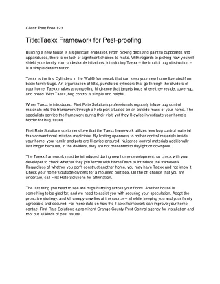 client pest free 123 title taexx framework