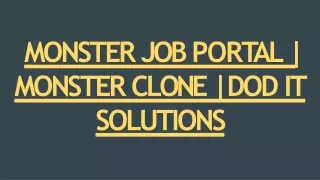 monster job po r t a l