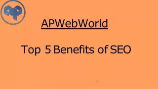 Top 5 Benefits of SEO- APWebWorld