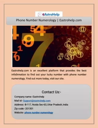 phone number numerology eastrohelp com
